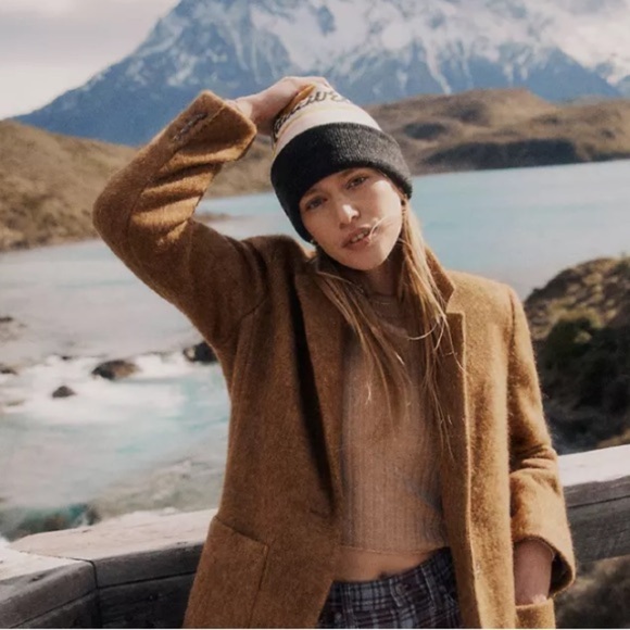 NEW Madewell graphic pom pom beanie hat - Picture 2 of 2